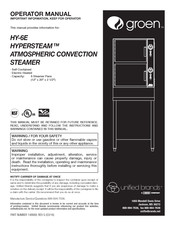 Groen HYPERSTEAM HY-6E Operator's Manual