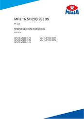 MAHA MPJ 16.5/1200 2S Series Original Operating Instructions
