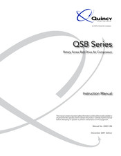 Quincy Compressor QSB/T 25 Instruction Manual