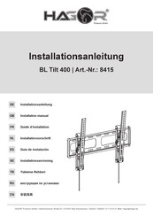 HAGOR BL Tilt 400 Installation Manual