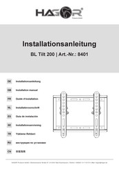 Hagor BL Tilt 400 Installation Manual