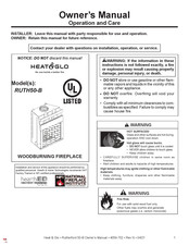 Heat&Glo RUTH50-B Owner's Manual