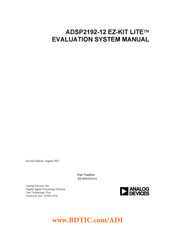 Analog Devices ADSP2192-12 EZ-KIT LITE Manual