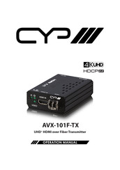CYP AVX-101F-TX Operation Manual