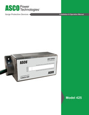ASCO POWER TECHNOLOGIES 425 Installation & Operation Manual