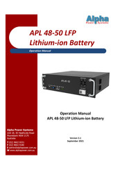 Alpha APL 48-50 LFP Operation Manual