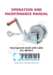Fervi 0070/C Operation And Maintenance Manual