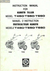Kubota T550 Instruction Manual