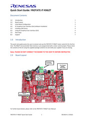 Renesas YROTATE-IT-RX62T Quick Start Manual
