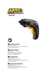 Meec tools 000-843 Operating Instructions Manual