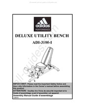Adidas Performance Deluxe Utility Bench Assembly Manual
