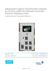 Johnson Controls Advanced Graphic Touchscreen Display Installation And Operation Manual