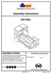 Furniture of America CM7106BL Assembly Instructions Manual