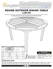 Sunnydaze Decor LAM-450 Assembly Instructions