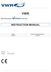 VWR VisiScope SZT360-6 Instruction Manual
