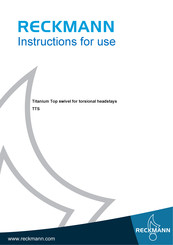 RECKMANN TTS Instructions For Use Manual