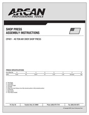 Arcan CP401 Assembly Instructions Manual