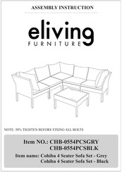 Eliving Furniture CHB-0554PCSGRY Assembly Instruction Manual