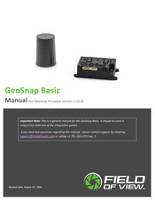 FIELD OF VIEW GeoSnap Basic Manual