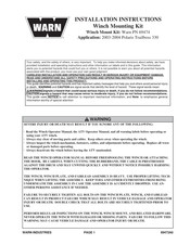Warn 69474 Installation Instructions Manual