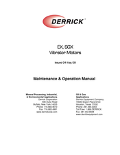 DERRICK SGX-380-60 Maintenance & Operation Manual