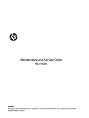 HP U32 Maintenance And Service Manual