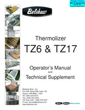 Belshaw Brothers TZ17 Operator's Manual And Technical Supplement