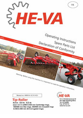 HE-VA Tip-Roller 6.3 m Operating Instructions, Spare Parts List, Declaration Of Conformity