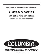Columbia EMERALD EM-85 EE Installation And Operator's Manual