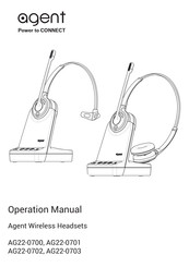 Agent AG22-0700 Operation Manual