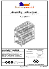 Furniture of America CM-BK937 Assembly Instructions Manual