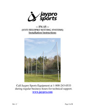 Jaypro Sports FIELDPRO FN-15 Installation Instructions Manual