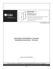 Kalia IKONIK DR1951 Series Installation Instructions Manual