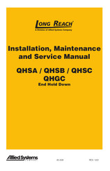 Allied Systems Long Reach QHSA Installation Maintenance And Service Manual