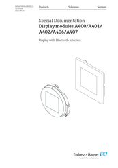 Endress+Hauser A402 Special Documentation