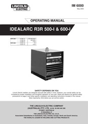 Lincoln Electric IDEALARC R3R 500-I Operating Manual