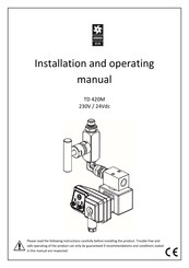 OMEGA AIR TD 420M Installation And Operating Manual