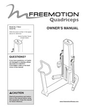 Freemotion Quadriceps F706.0 Owner's Manual