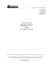 Geokon 6101 Instruction Manual