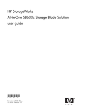 HP StorageWorks All-in-One SB600c - Storage Blade User Manual