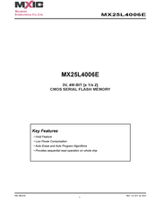 Macronix MX25L4006E Manual
