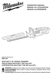 Milwaukee 3001-20 Operator's Manual