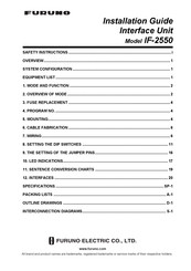 Furuno IF-2550 Installation Manual