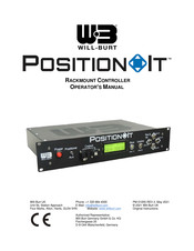 Will Burt PositionIt PI-150 Operator's Manual