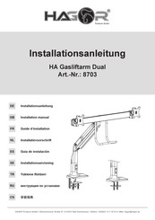 HAGOR HA Gasliftarm Single Installation Manual