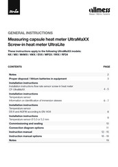Allmess Itron UltraMaXX RRX General Instructions Manual
