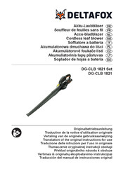 Deltafox DG-CLB 1821 Set Instructions For Use Manual