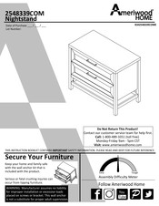 Ameriwood HOME 2548339COM Assembly Instructions Manual