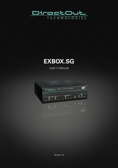 DirectOut Technologies EXBOX.SG User Manual