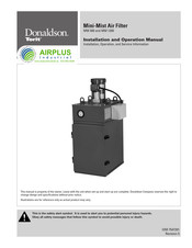 Donaldson Torit Mini-Mist Air Filter MM 500 Installation And Operation Manual